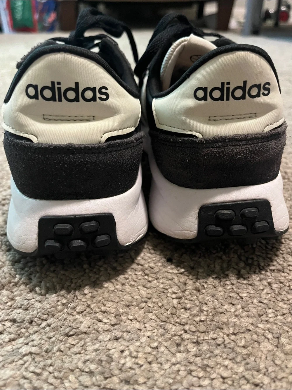 adidas Black and White Retro Run 70s Sneakers
